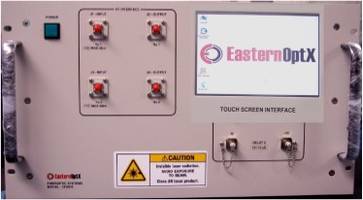 Eastern OptX 2400+ 5G Radio Test Set utilizes low-loss fiber optic cable.