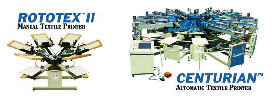 Manual and Automatic Carousel Textile Screen Printing Machines