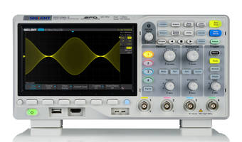 4-Channel SDS1000X-E Super Phosphor Oscilloscopes feature 7 in. 256-level color display.