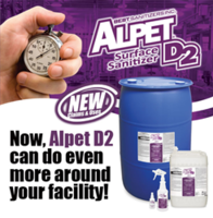 Alpet D2 Surface Sanitizer meets NSF and EPA standards.