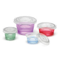 Qosmedix Disposable Polypropylene Cups are used for storing cosmetic formulations.