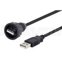 USB Type-A/A Cable Assemblies feature molded backshells.