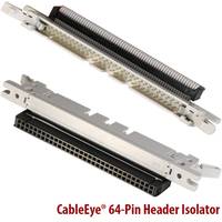 CableEye® 64-Pin Header Isolator™ is rated to 500 Vdc/ac.