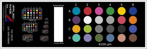 IAM-9C-SECCAL Calibration Slide comes with black background.