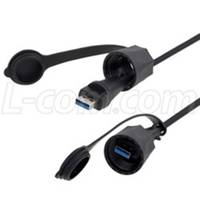 USB 3.0 Cable Assemblies and Couplers are rated to IP-67 standards.