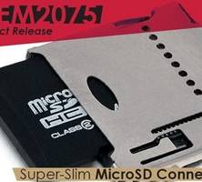 MEM2075 MicroSD Connector is light, slim, compact, and coplanar.