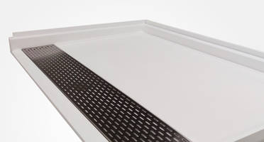 TRINCEA Linear Drain Shower Bases feature single-slope to drain.