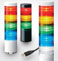 PATLITE's New LR6-USB - USB LED Signal Tower Features Built-In Four Flash Patterns and Alarm Sounds