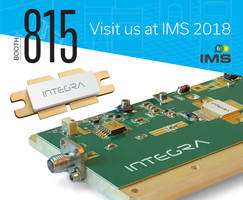 Integra Introduces New 50-Ohm Matched Power Devices for Pulsed Radar Applications