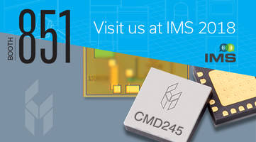 New CMD283C3 Ultra Low Noise Amplifier Offers an Output IP3 of +26dBm