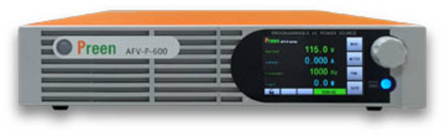 New AFV-P Series AC Power Supplies are Offered with 1200 Test Steps in 50 Built-In Memory Sets