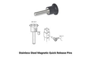 Winco Presents Stainless Steel Quick Release Pins with Neodymium Magnet Recessed Into the Underside of the Bolt