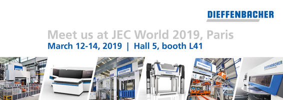 Customized Plants from One Source Dieffenbacher to Exhibit at JEC World 2019