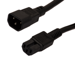 New PAA-series Power Cords Feature C5, C13, C14, C15, C19, C20 and NEMA 5-15P Connector in Various Combinations