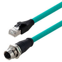 New Female M12 to RJ45 Cables Assemblies Feature Robust Design