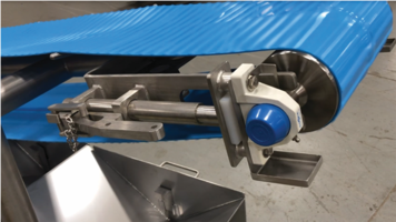Ultra Sanitary Trough Conveyor for Raw Dough...with 12 inch Incline!