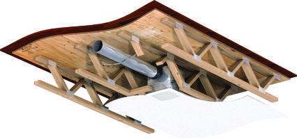 Greenheck Ceiling Fan with Factory-Installed Radiation Damper UL Approved for Wood Truss Applications