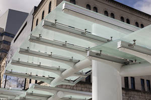 Port Authority's Transit Station's Glass Canopy Custom-Engineered and Fabricated by EXTECH
