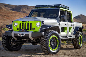 New LINE-X Jeep Gladiator with Rigid Off-road LED Lighting System