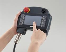 New HG1P Handheld HMI Available with Contoured Hand Grips, Hand Strap and Wall Hanging Bracket