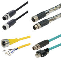 New M12 Cables Offered with Male, Female and Right-angle Connector Combinations