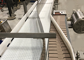 New Sanitary Food-Grade Conveyor Combines Dual Lanes of Cup-Size Containers