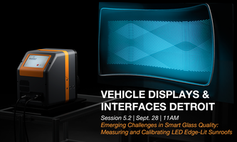 Radiant Exhibits and Presents Smart Glass Measurement Solutions for Emerging Sunroof Technologies at Vehicle Displays & Interfaces