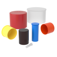 New Plastic Caps Available with a Plain Top and Knurled Top-Collar