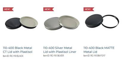 New RC-110 Metal Lids for Commercial Food Processing