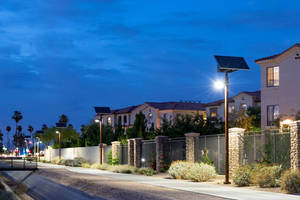 Solar Lights are Lining Highline Canal Pathway in Tempe AZ