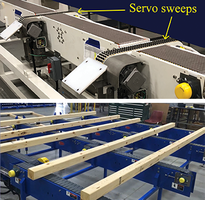 New Plastic Belt Conveyors with 5-Sweep Pop-Up Powered Divert