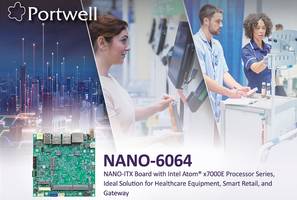 Portwell Announces NANO-6064 Nano-ITX Embedded Board Powered by Intel Atom-® x7000E Series Processors, Intel-® Processor N Series, and Intel-® Coreâ¢ i3 N-series Processors