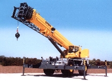 Large Crane handles rough terrain.