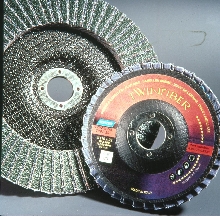 Flap Disc combines two abrasive grains.