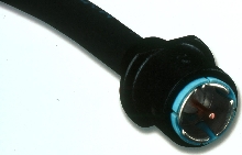 Push-On Coax Connector terminates cable.