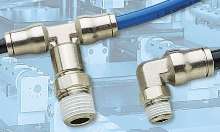 Pneumatic Fittings come in push-to-connect style.