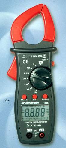 Power Clamp Meter troubleshoots electrical systems.