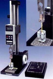 Tester measures tensile strength of crimped joints.