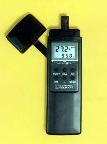 Hygrometer/Thermometer is traceable to NIST standards.