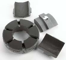 Bearings have chemical-resistant plastic surface.