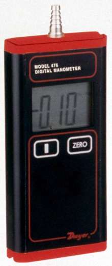 Digital Manometer is suited for field or laboratory use.