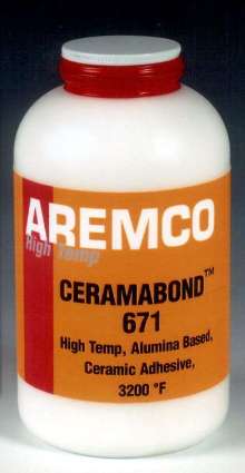 Ceramic Adhesive withstands temperatures to 3,200-