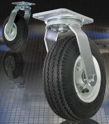 Pneumatic-Tired Casters cushion loads over paved surfaces.