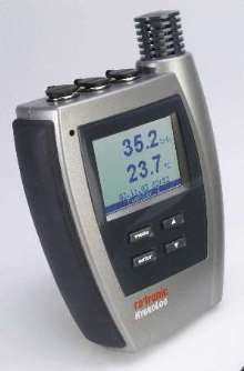 Data Logger/Transmitter measures temperature and humidity.