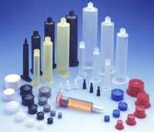 Polypropylene Syringes apply small dots, beads, and potting.