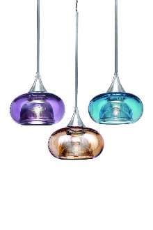 Decorative Lighting Pendants come in jewel tones.