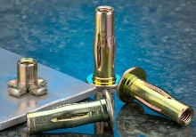 Threaded Inserts provide pullout resistance.