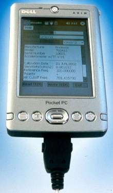 Portable TEDS Reader reviews transducer sheets via PDA.