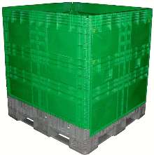 Container suits food/beverage/pharmaceutical industries.