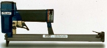 Auto-Fire Stapler has double length, bottom load magazine.